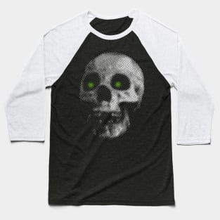 Giant Halloween Skull Baseball T-Shirt